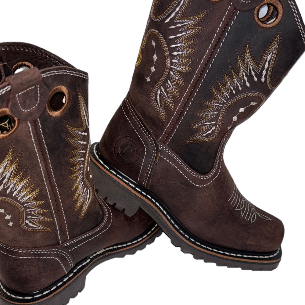 NEW PRADERA Mens tracker vintage safety toe work boots Size 6.5